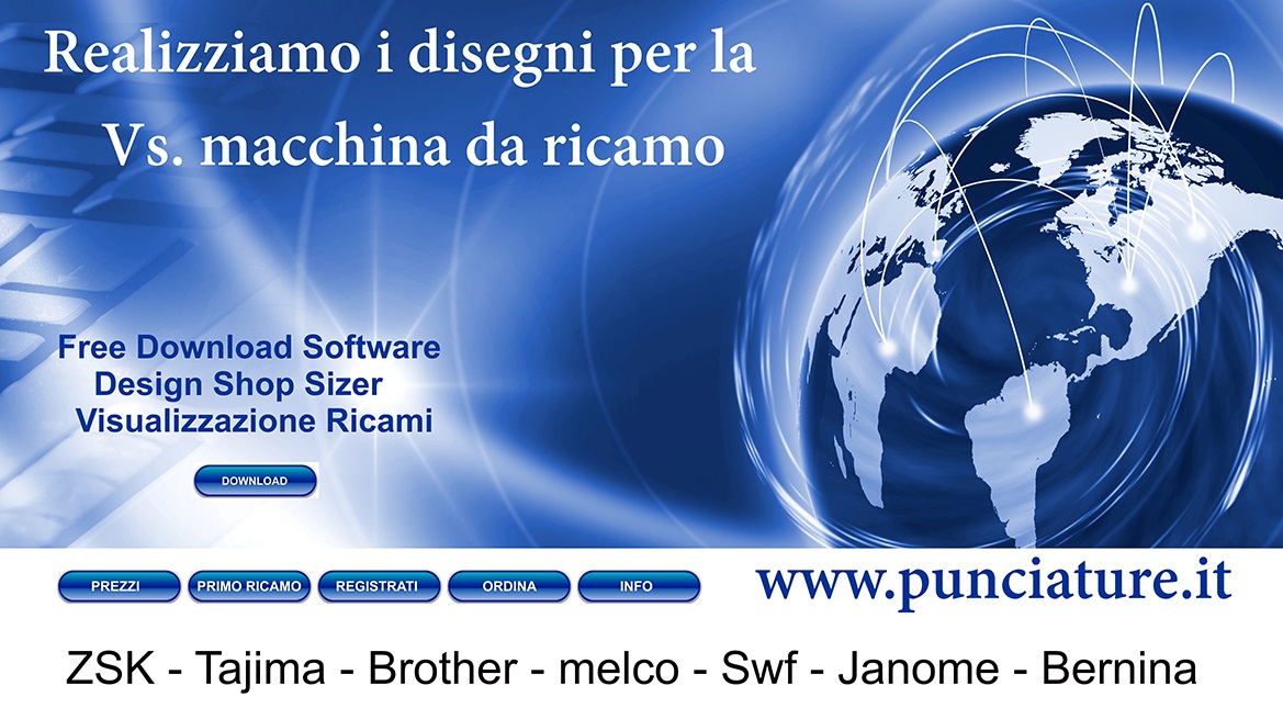 SERVICE DI PUNCIATURA ON LINE In 24 ore ricevete i vs. ricami via Email